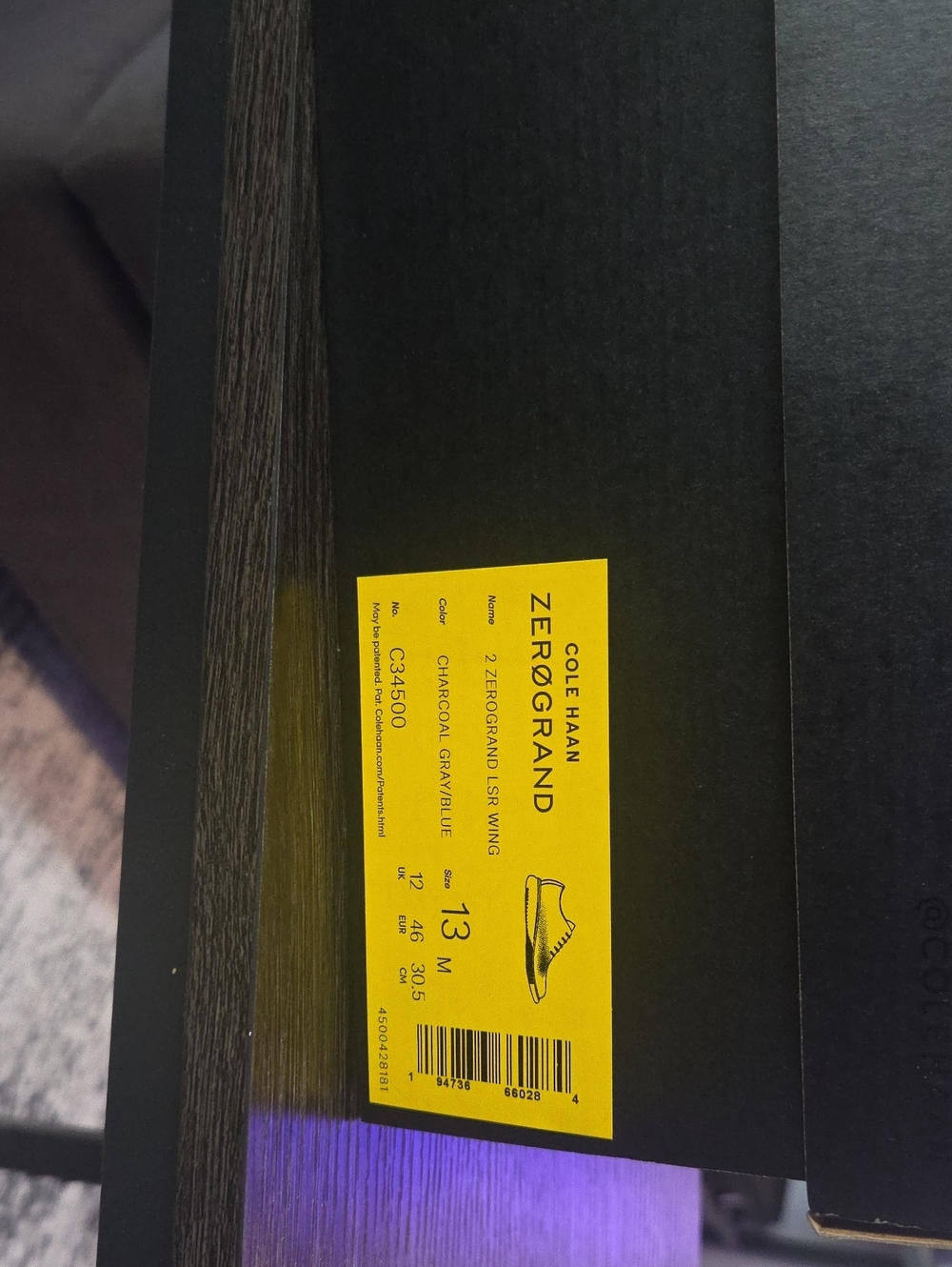 Shoebox label